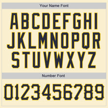 Load image into Gallery viewer, Custom Cream Navy-Gold Round Neck Rib-Knit Basketball Jersey