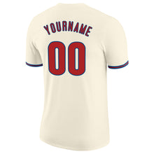 Load image into Gallery viewer, Custom Cream Red-Royal Performance T-Shirt
