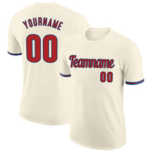 Load image into Gallery viewer, Custom Cream Red-Royal Performance T-Shirt