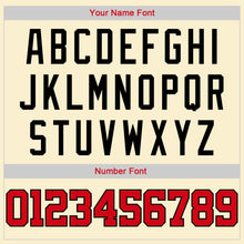 Load image into Gallery viewer, Custom Cream Red-Black Authentic Throwback Rib-Knit Baseball Jersey Shirt