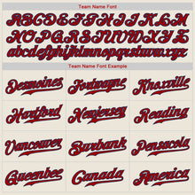 Load image into Gallery viewer, Custom Cream Red-Navy Authentic Baseball Jersey