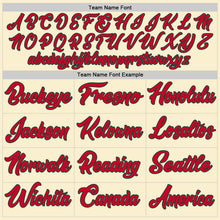 Load image into Gallery viewer, Custom Cream Red-Hunter Green Authentic Throwback Basketball Jersey