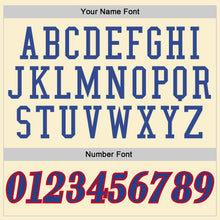 Load image into Gallery viewer, Custom Cream Royal-Red Authentic Throwback Basketball Jersey