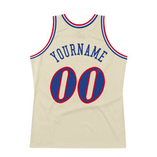 Load image into Gallery viewer, Custom Cream Royal-Red Authentic Throwback Basketball Jersey