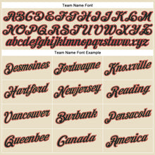 Load image into Gallery viewer, Custom Cream Black-Red Authentic Throwback Basketball Jersey