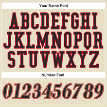 Load image into Gallery viewer, Custom Cream Black-Red Authentic Throwback Basketball Jersey