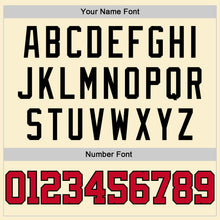 Load image into Gallery viewer, Custom Cream Red-Black Authentic Throwback Basketball Jersey