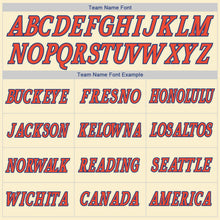 Load image into Gallery viewer, Custom Cream Orange-Royal Authentic Throwback Basketball Jersey