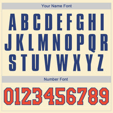 Load image into Gallery viewer, Custom Cream Orange-Royal Authentic Throwback Basketball Jersey