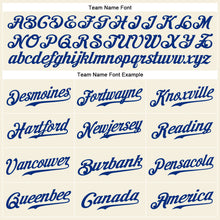 Load image into Gallery viewer, Custom Cream Black Pinstripe Red-Royal Authentic Baseball Jersey