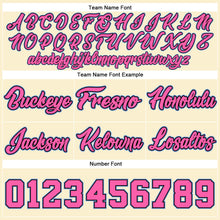 Load image into Gallery viewer, Custom Cream Pink-Light Blue Authentic Throwback Basketball Shorts