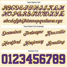 Load image into Gallery viewer, Custom Cream Purple-Gold Authentic Throwback Basketball Shorts