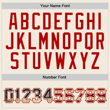 Load image into Gallery viewer, Custom Stitched Cream Vintage USA Flag-Red Sports Pullover Sweatshirt Hoodie