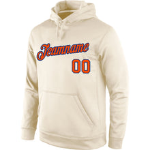 Load image into Gallery viewer, Custom Stitched Cream Orange-Royal Sports Pullover Sweatshirt Hoodie
