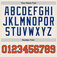 Load image into Gallery viewer, Custom Stitched Cream Orange-Royal Sports Pullover Sweatshirt Hoodie