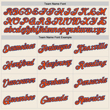 Load image into Gallery viewer, Custom Stitched Cream Orange-Royal Sports Pullover Sweatshirt Hoodie
