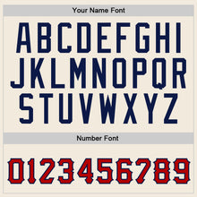 Load image into Gallery viewer, Custom Stitched Cream Red-Navy Sports Pullover Sweatshirt Hoodie