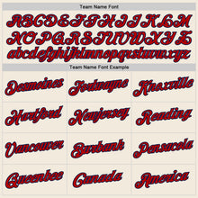 Load image into Gallery viewer, Custom Stitched Cream Red-Navy Sports Pullover Sweatshirt Hoodie