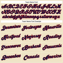 Load image into Gallery viewer, Custom Cream Navy Pinstripe Navy-Red Authentic Basketball Jersey