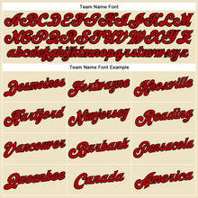 Load image into Gallery viewer, Custom Cream Black Pinstripe Red-Black Authentic Basketball Jersey