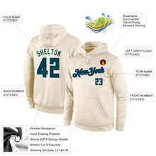 Load image into Gallery viewer, Custom Stitched Cream Hunter Green-Royal Sports Pullover Sweatshirt Hoodie