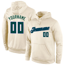 Load image into Gallery viewer, Custom Stitched Cream Hunter Green-Royal Sports Pullover Sweatshirt Hoodie