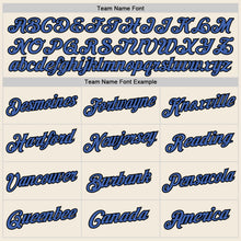 Load image into Gallery viewer, Custom Stitched Cream Black-Blue Sports Pullover Sweatshirt Hoodie