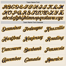 Load image into Gallery viewer, Custom Stitched Cream Navy-Gold Sports Pullover Sweatshirt Hoodie