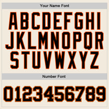 Load image into Gallery viewer, Custom Stitched Cream Black-Orange Sports Pullover Sweatshirt Hoodie