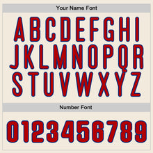 Load image into Gallery viewer, Custom Stitched Cream Red-Royal Sports Pullover Sweatshirt Hoodie