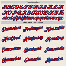 Load image into Gallery viewer, Custom Stitched Cream Red-Royal Sports Pullover Sweatshirt Hoodie