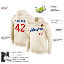 Load image into Gallery viewer, Custom Stitched Cream Red-Royal Sports Pullover Sweatshirt Hoodie