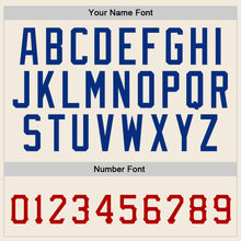 Load image into Gallery viewer, Custom Stitched Cream Red-Royal Sports Pullover Sweatshirt Hoodie