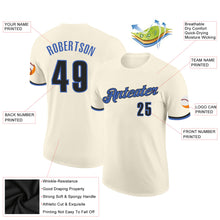 Load image into Gallery viewer, Custom Cream Blue-Black Performance T-Shirt