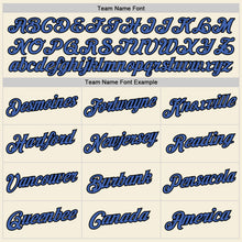 Load image into Gallery viewer, Custom Cream Blue-Black Performance T-Shirt