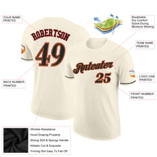 Load image into Gallery viewer, Custom Cream Black-Old Gold Performance T-Shirt