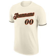 Load image into Gallery viewer, Custom Cream Black-Old Gold Performance T-Shirt