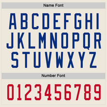 Load image into Gallery viewer, Custom Cream Royal-Red Hockey Jersey