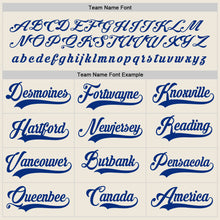 Load image into Gallery viewer, Custom Cream Royal-Red Hockey Jersey