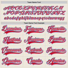 Load image into Gallery viewer, Custom Cream Red-Royal Hockey Jersey