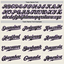 Load image into Gallery viewer, Custom Cream Black-Purple Authentic Baseball Jersey