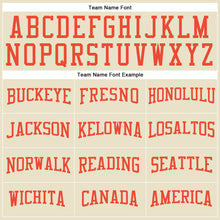 Load image into Gallery viewer, Custom Cream Orange Authentic Throwback Basketball Jersey