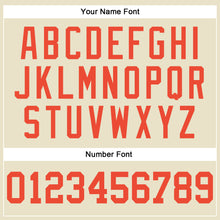 Load image into Gallery viewer, Custom Cream Orange Authentic Throwback Basketball Jersey