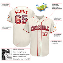 Load image into Gallery viewer, Custom Cream Red-Navy Authentic Drift Fashion Baseball Jersey