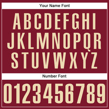 Load image into Gallery viewer, Custom Crimson Cream Authentic Baseball Jersey