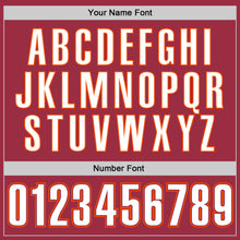 Load image into Gallery viewer, Custom Crimson White-Orange Performance T-Shirt