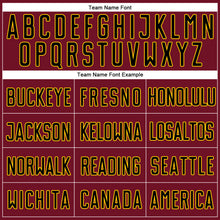 Load image into Gallery viewer, Custom Crimson Black-Gold Authentic Baseball Jersey