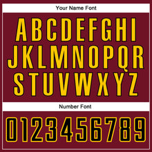 Load image into Gallery viewer, Custom Crimson Black-Gold Authentic Baseball Jersey