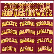 Load image into Gallery viewer, Custom Crimson Gold-White Authentic Drift Fashion Baseball Jersey