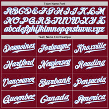 Load image into Gallery viewer, Custom Crimson White-Light Blue Authentic Baseball Jersey